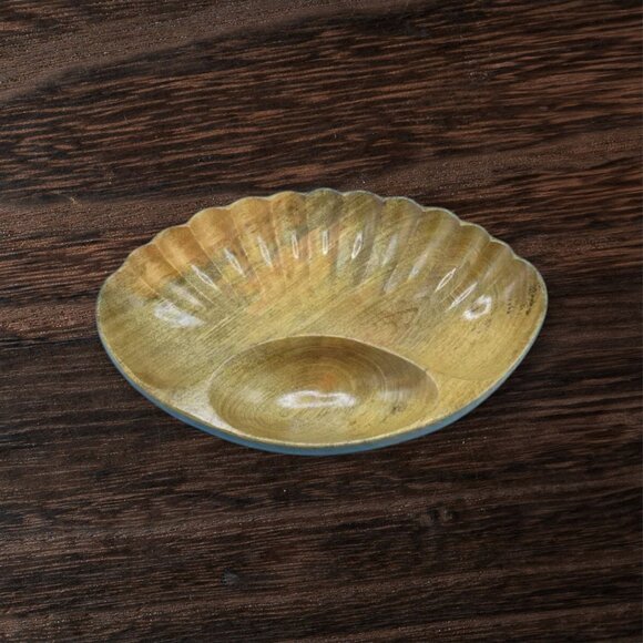 MCM Vintage Waimea Valley Mango Wood Clamshell Serving Dish Chips Dip - Picture 2 of 7